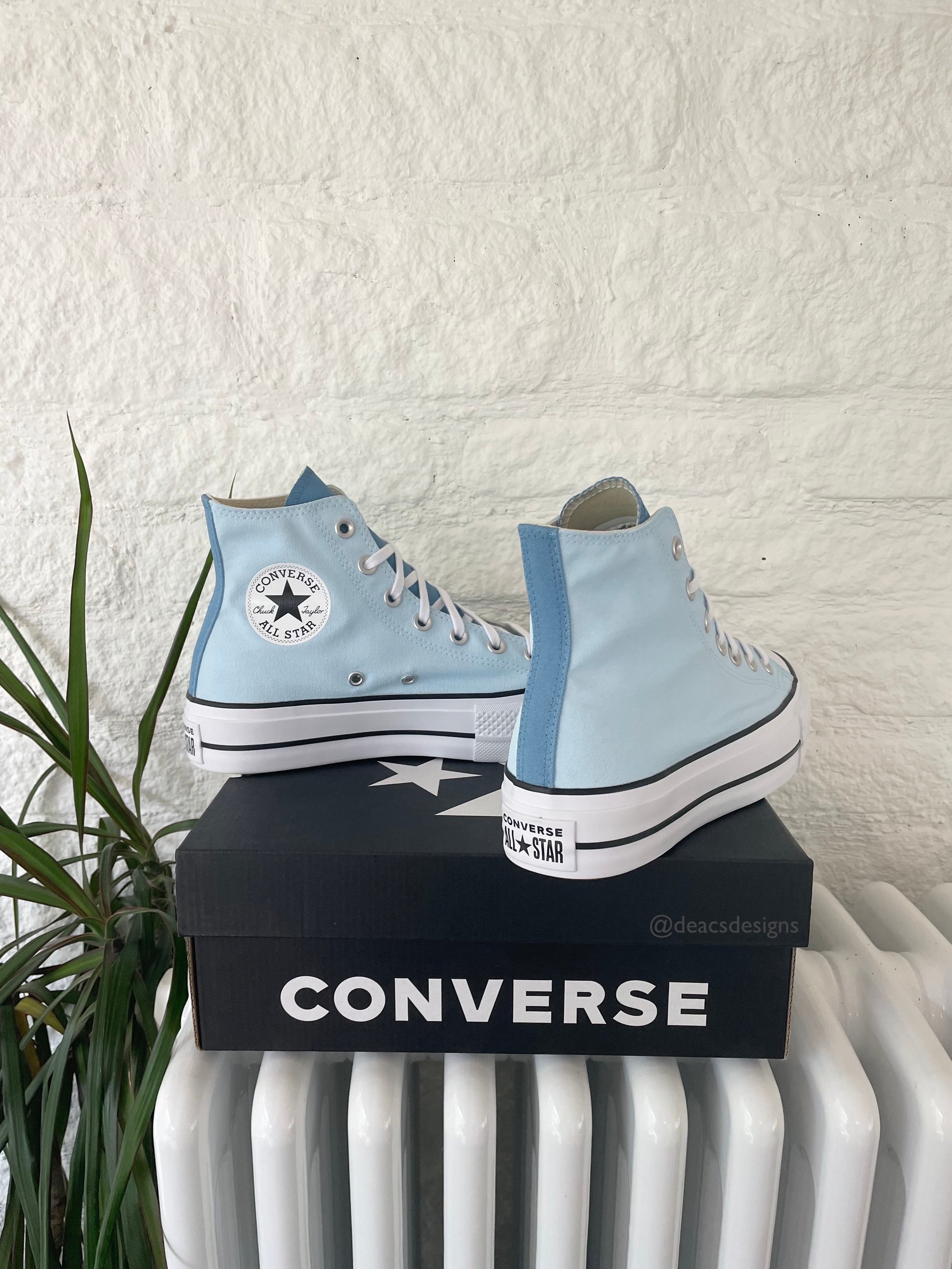 Platform Converse Aqua Blue DeacsDesigns